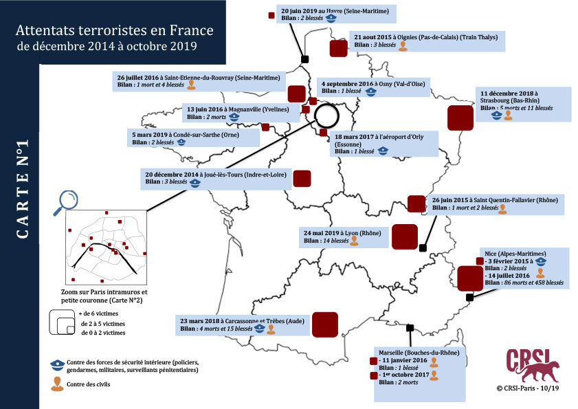 Carte attentats N1