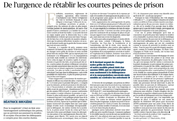 béatrice brugère tribune dans le figaro