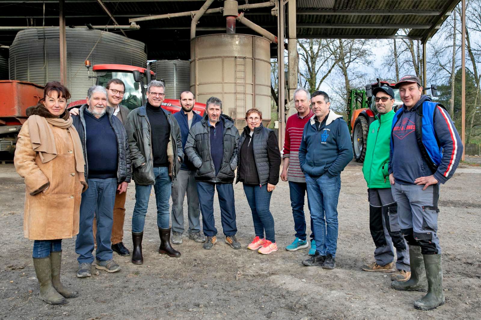 Thibault de Montbrial avec les agriculteurs
